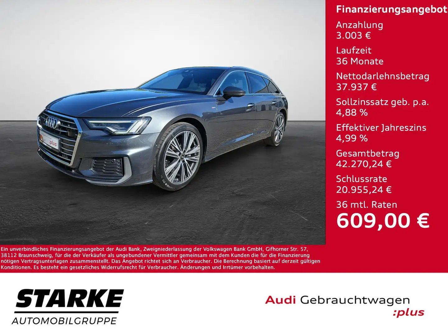 Audi A6 Avant 50 TDI tiptronic quattro Design S-line Na... Grau - 1