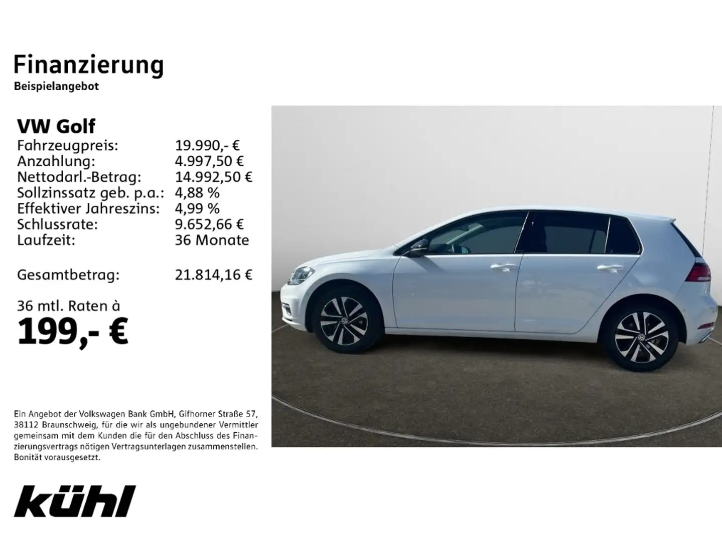 Volkswagen Golf VII 2.0 TDI DSG IQ.DRIVE Navi,ACC Blanco - 2