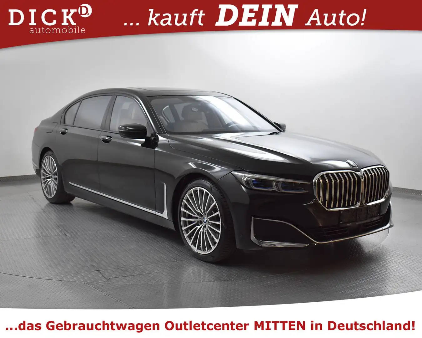 BMW 740 d xD Lang SHADO+MEMO+LASER+STHZ+HEAD+360+VOLL Schwarz - 1
