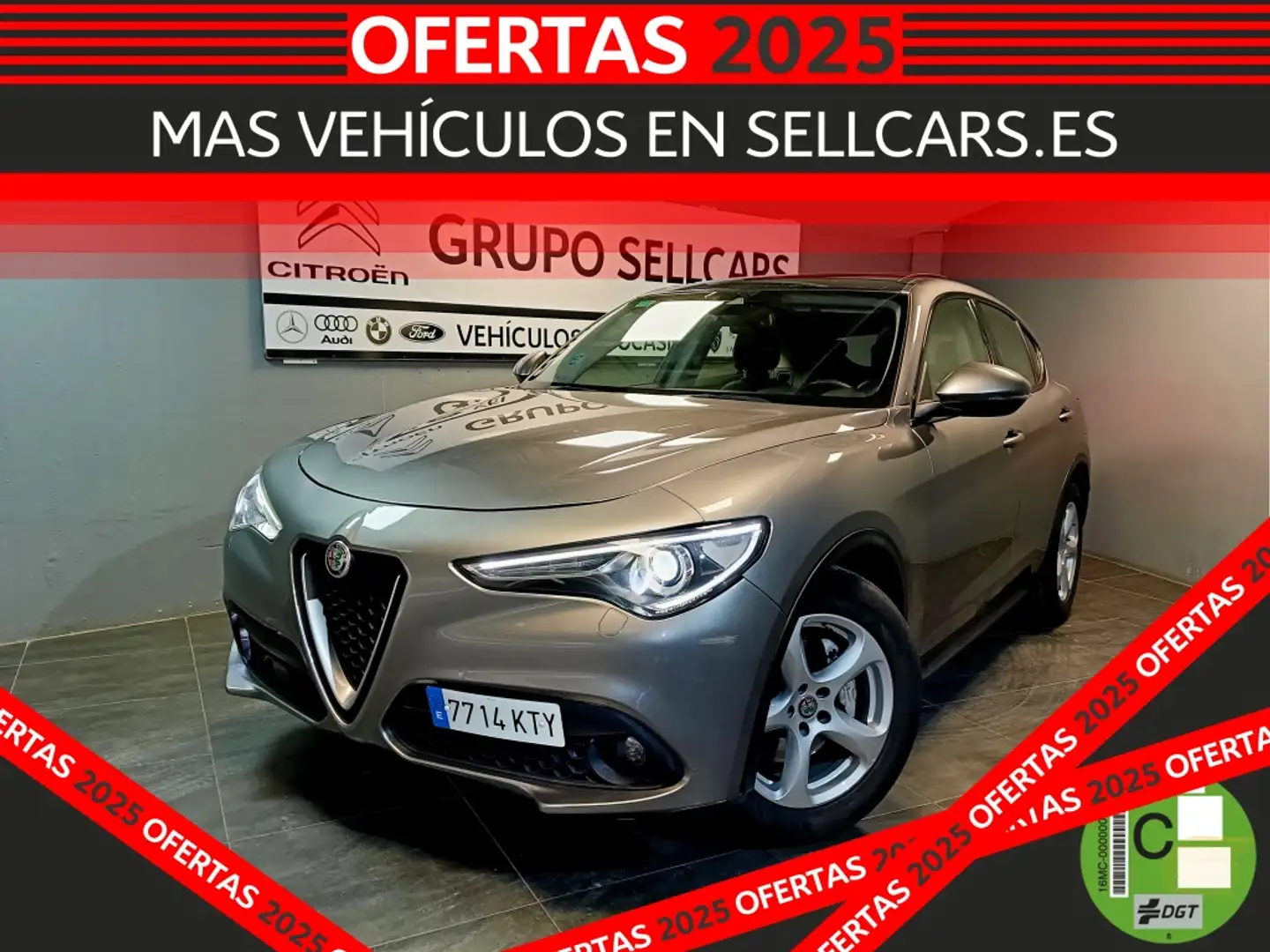 Alfa Romeo Stelvio 2.2 Super RWD 190 Aut. Gris - 1