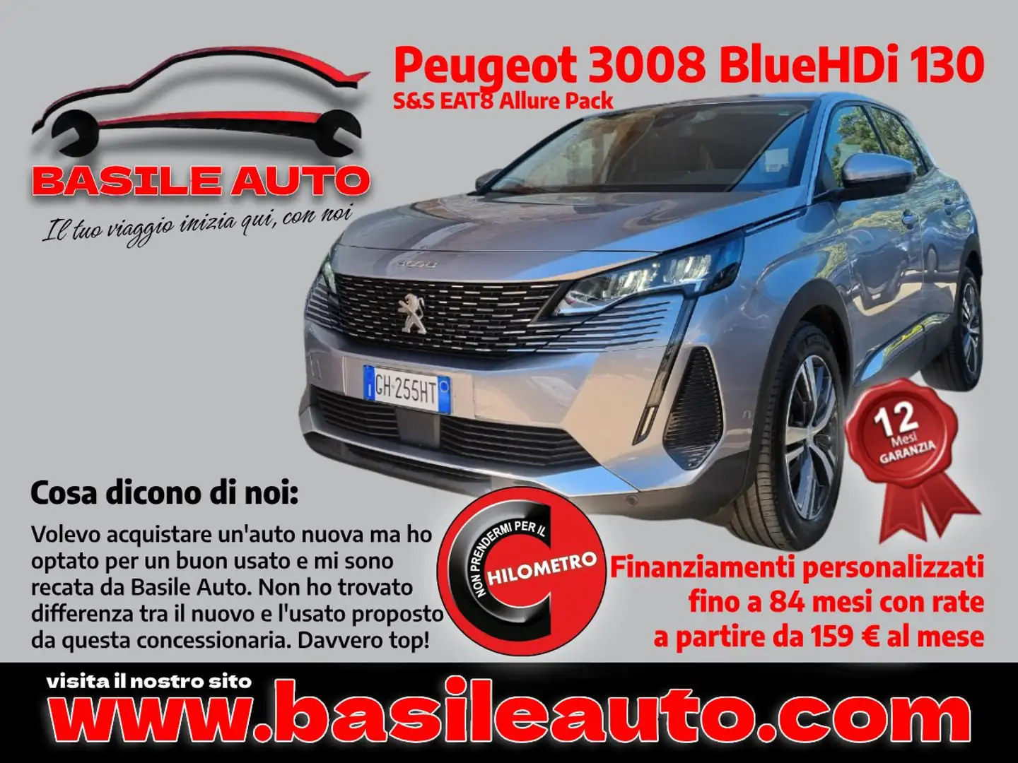 Peugeot 3008 3008 1.5 bluehdi Allure Pack s Gris - 1