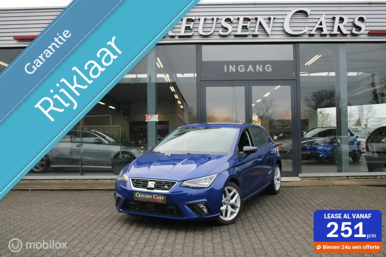 SEAT Ibiza 1.0 TSI FR Business Int./Led/Navi/Ecc/Pdc/Tel/ Blauw - 1