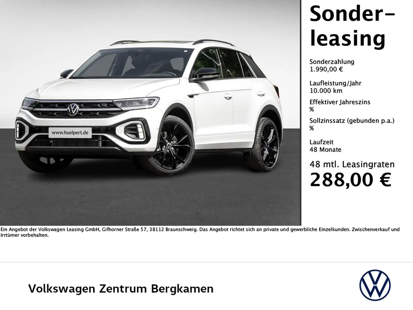 Volkswagen T-Roc 1.5 R-LINE DSG NAVI PANO BLACKSTYLE AHK Weiß - 1