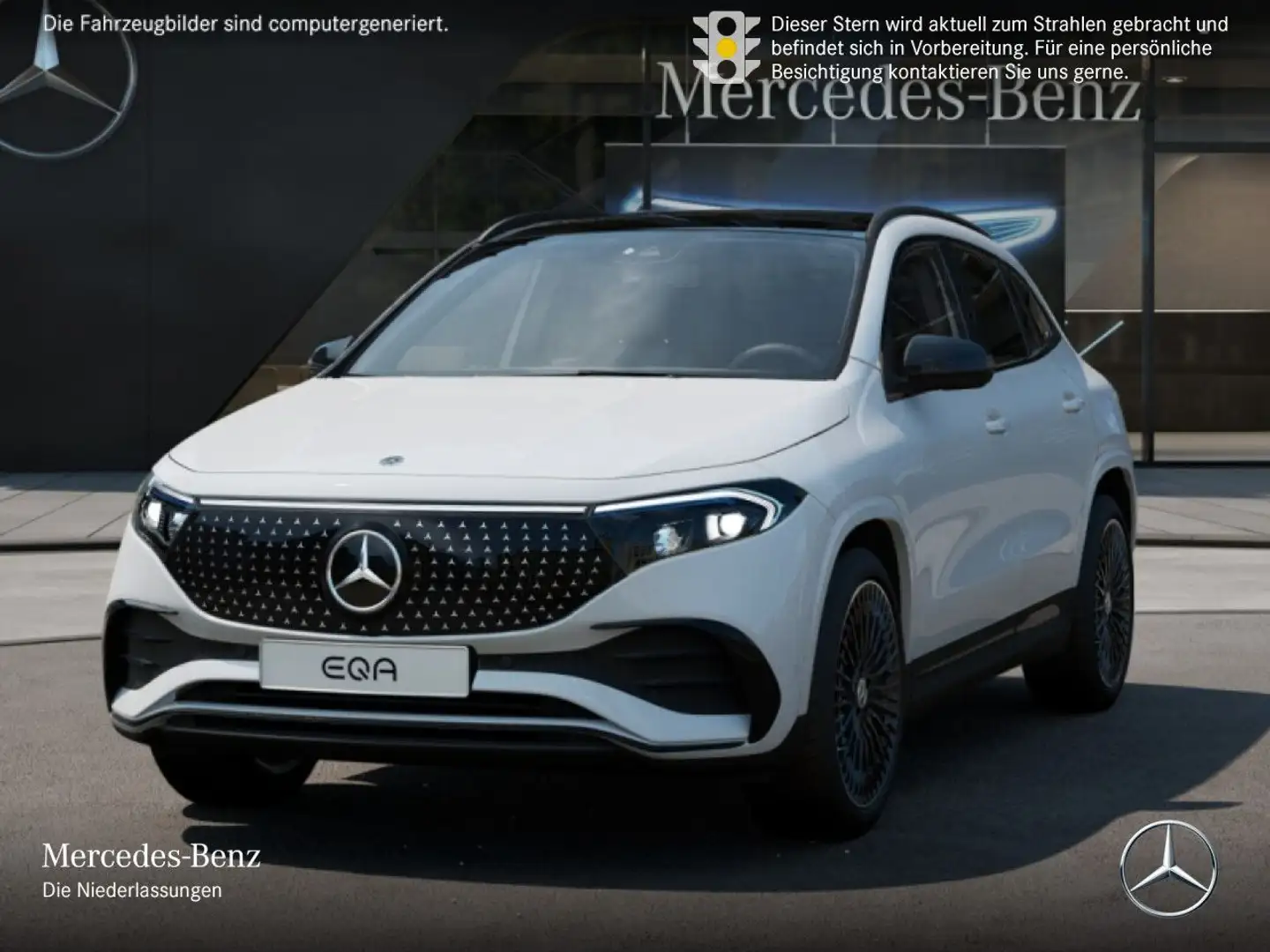 Mercedes-Benz EQA 300 4M AMG+NIGHT+ADVANCED+PANO+KAMERA+SPUR Weiß - 2