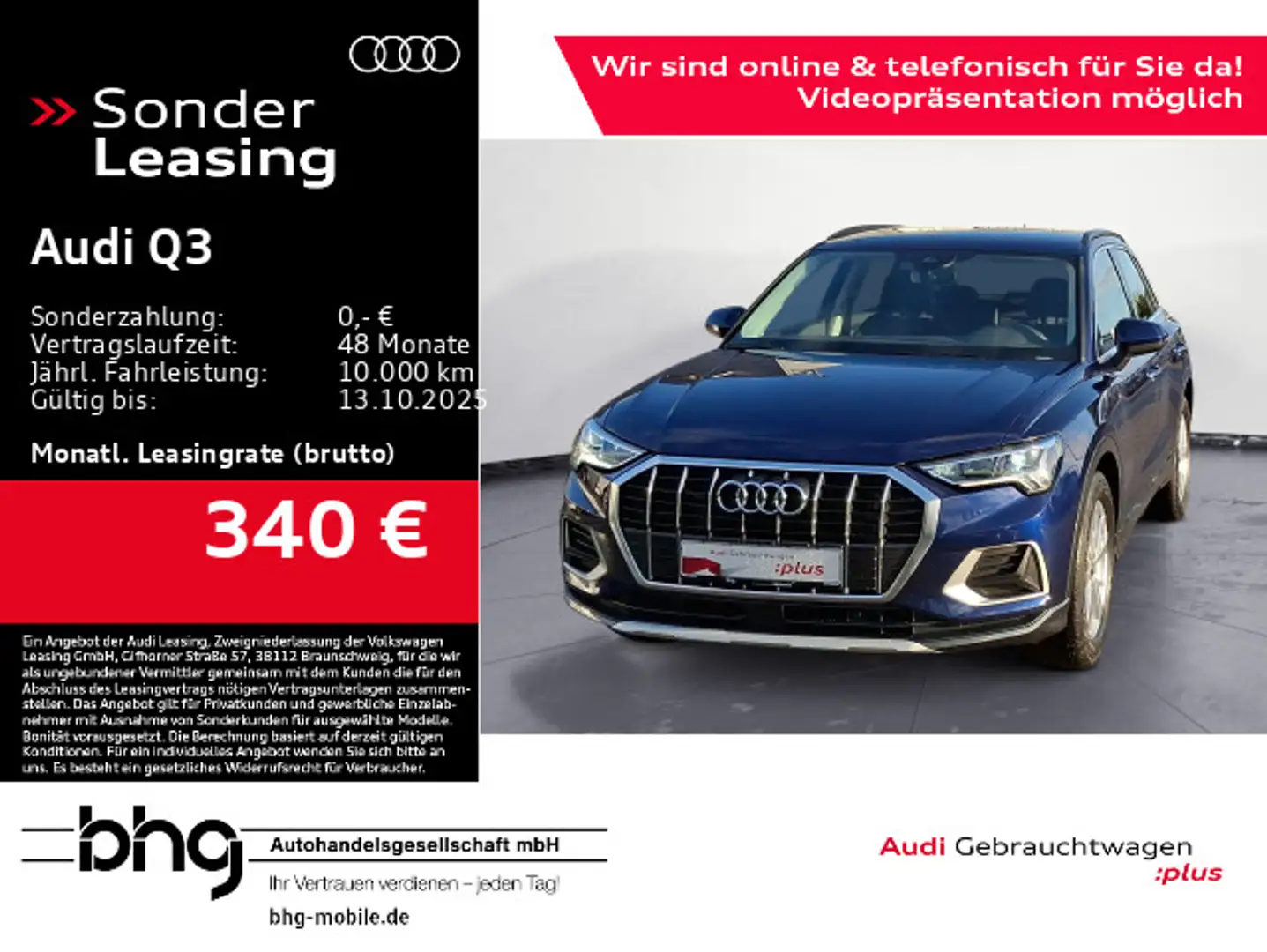 Audi Q3 35TFSI S tronic advanced Navi connect LED Kom Blau - 1