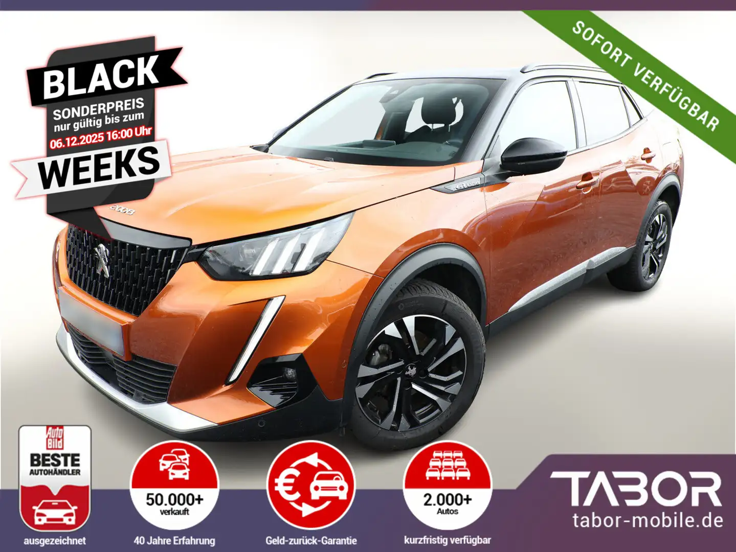 Peugeot 2008 1.2 PureTech 130 Allure LED Nav ACC KeyLess Orange - 1