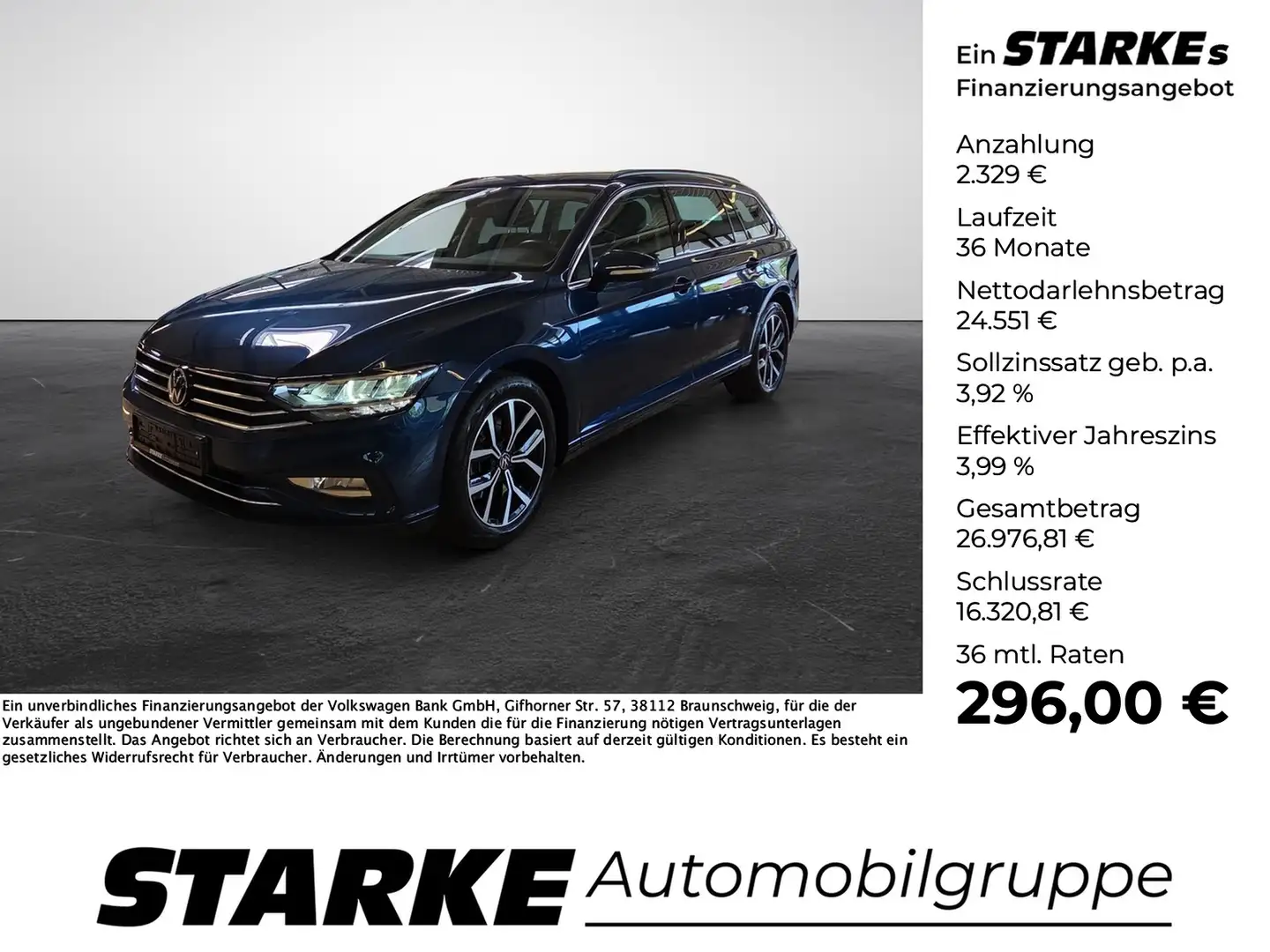 Volkswagen Passat Variant 2.0 TDI DSG Business Modrá - 1
