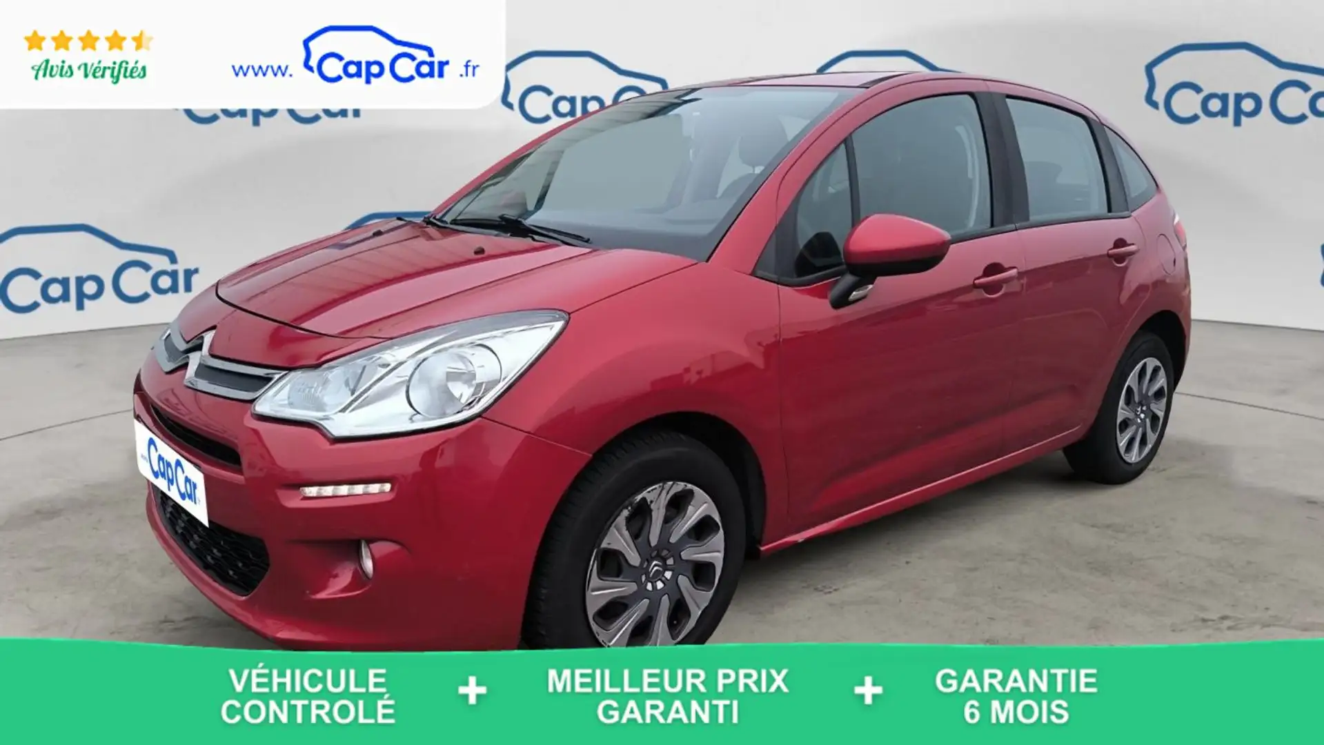 Citroen C3 II 1.6 BlueHDi 75 Confort Rouge - 1