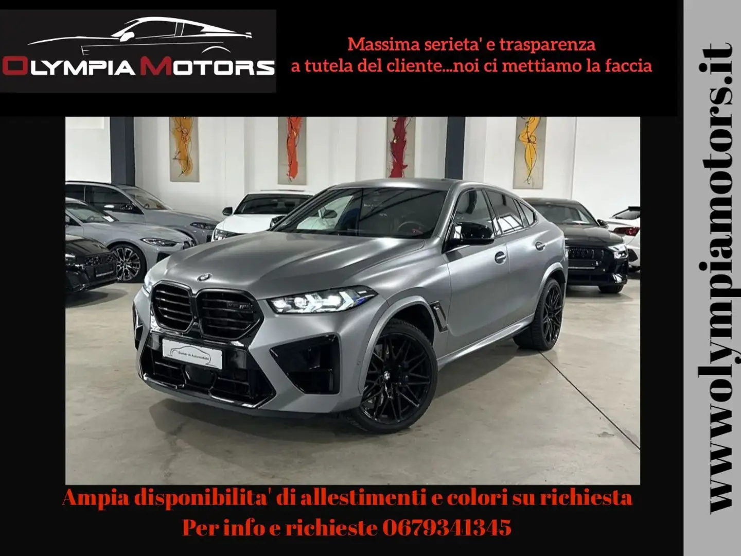 BMW X6 M COMPETITION PANORAMA CARBON 22' LASER H&K KAMERA Grigio - 1