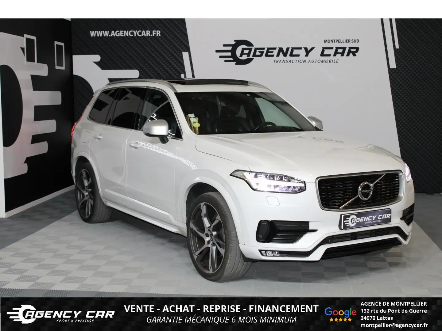 Volvo XC90 D5 AWD- 235 - BVA - R-Design 7places Blanco - 1