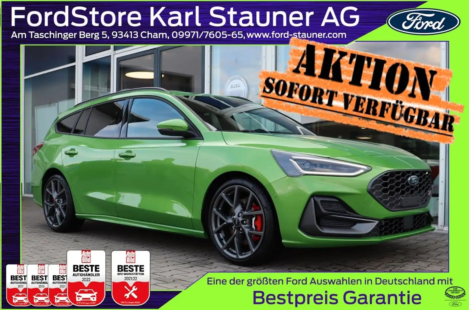 Ford Focus ST Turnier X 2.3 AUTOMATIK ACC 4,99% FIN* Verde - 1