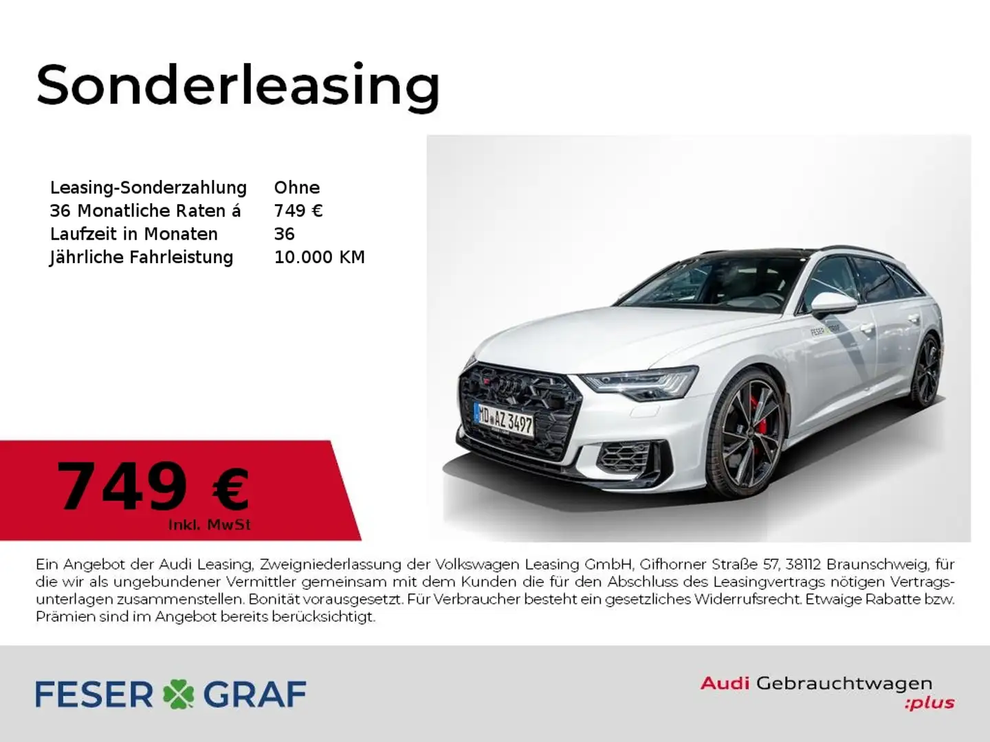 Audi S6 Av. HD-Matrix/HuD/adAIR/B&O/Pano/Standhzg/AHK Fehér - 1