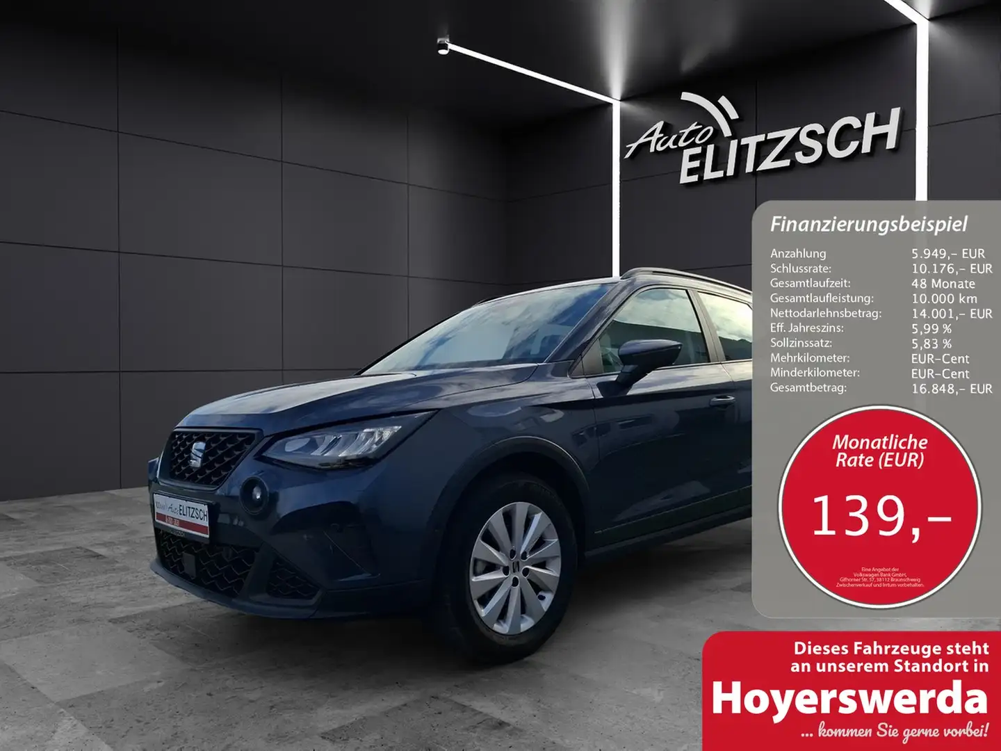 SEAT Arona TSI Style DSG LED Navi AID ACC Park-Assist SH Grau - 1