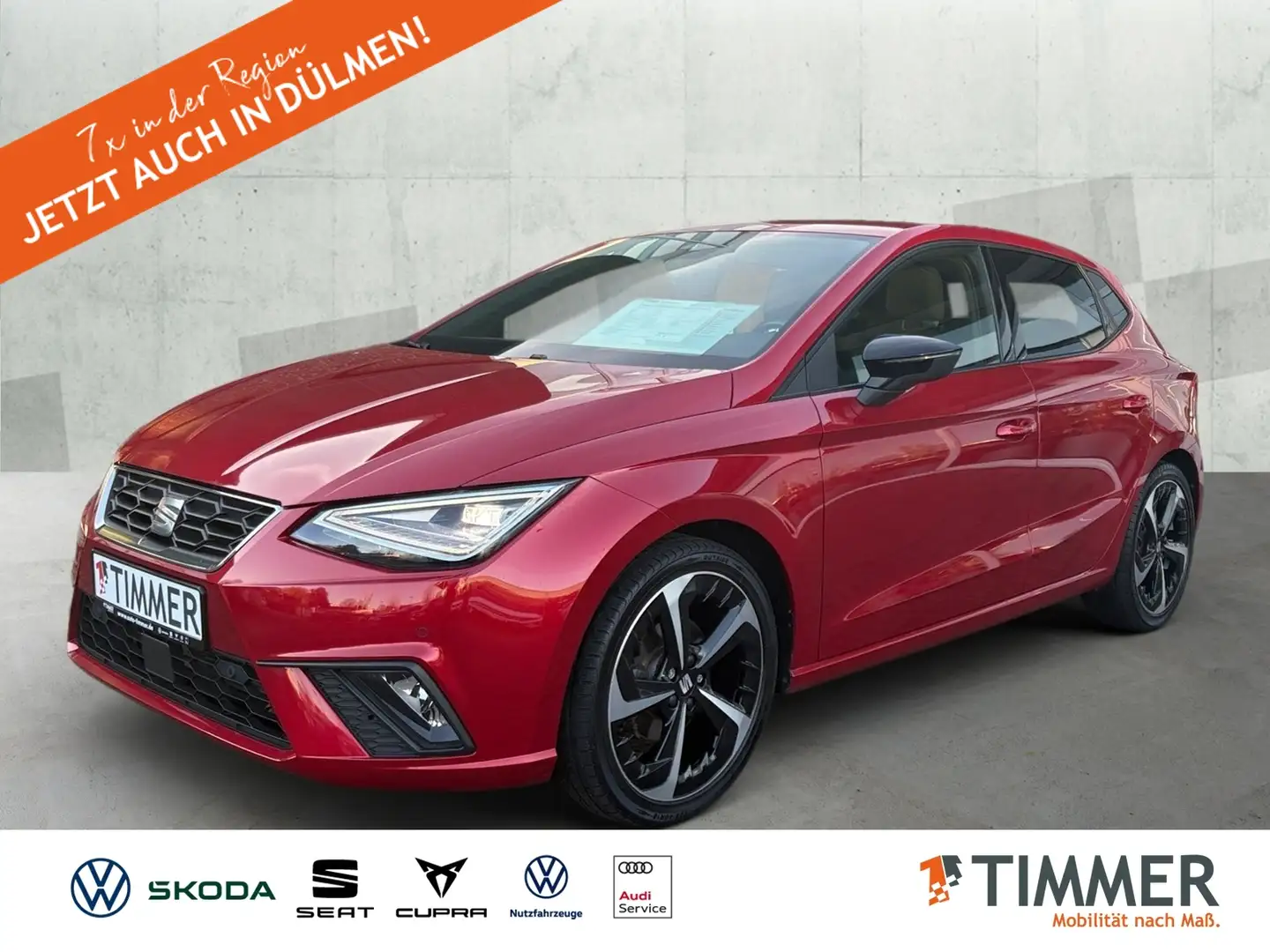 SEAT Ibiza 1.0 TSI FR-LINE +LED +RKAM +ACC +BEATS +LM +NAVI Rot - 1