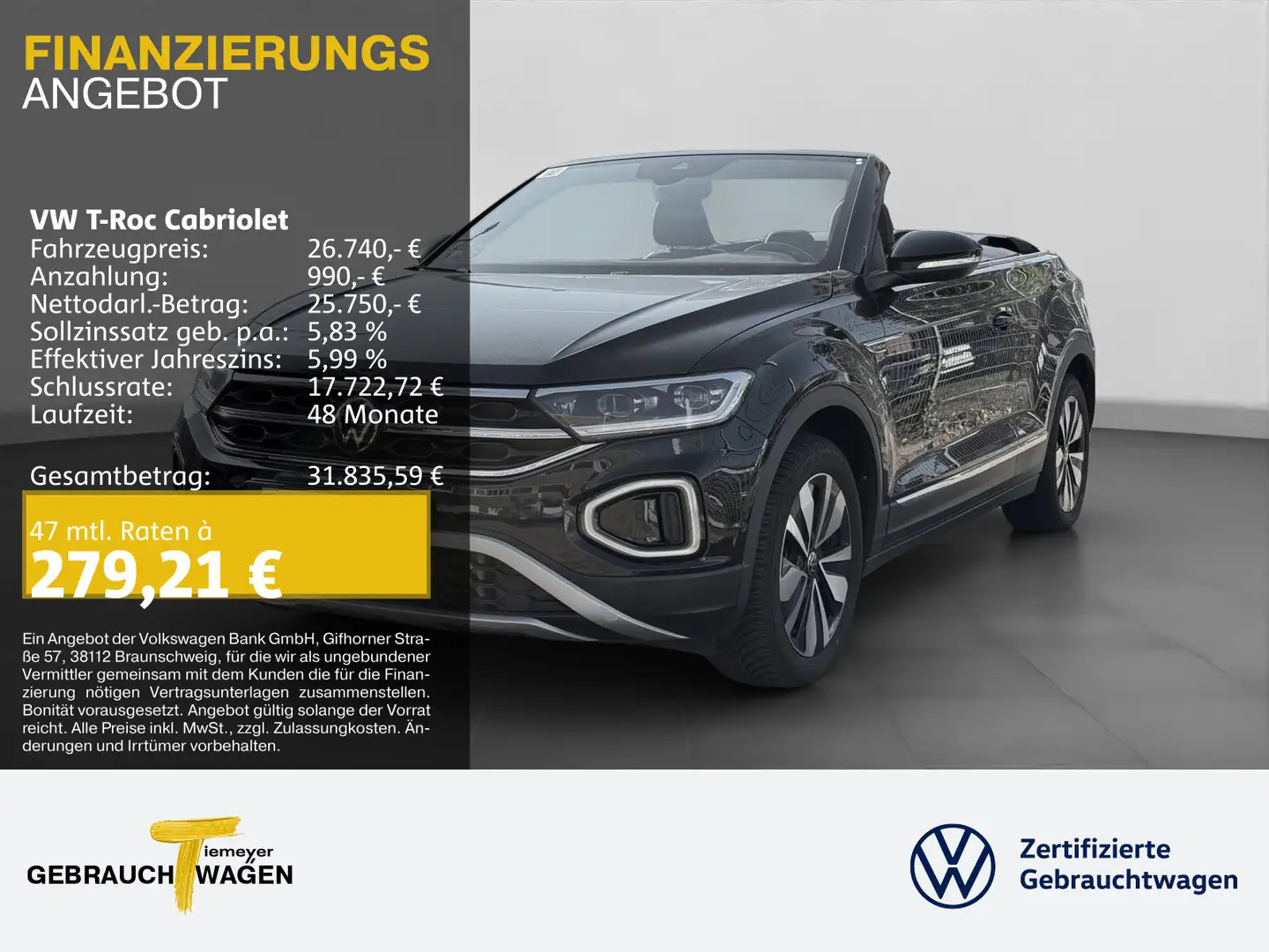 Volkswagen T-Roc 1.5 TSI MOVE NAVI LED KAMERA Schwarz - 1