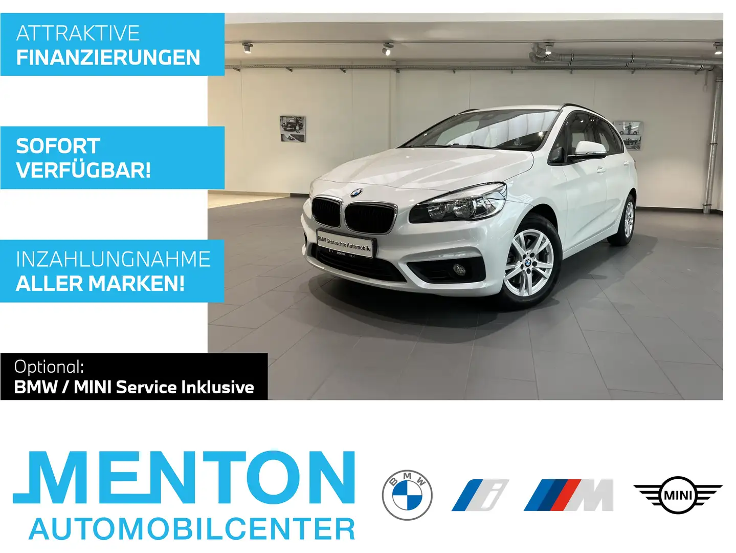 BMW 218 i PDC/Shz/Navi/Tempomat/Klimaaut. Blanc - 1