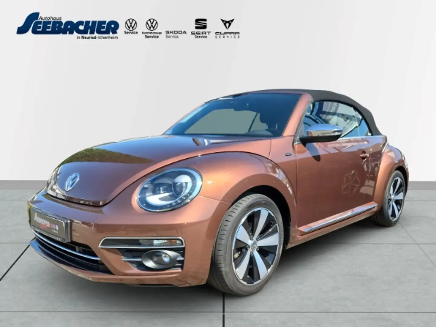 Volkswagen Beetle Cabrio 1.4 TSi DSG*Allstar*Navi*Telefon*Windschott Marrón - 1