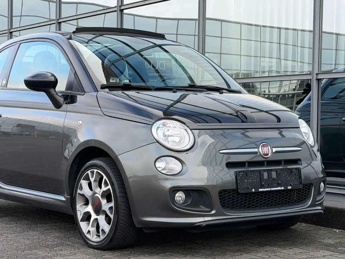 Fiat 500 C S Cabrio Leder PDC Sport Schwarz - 1