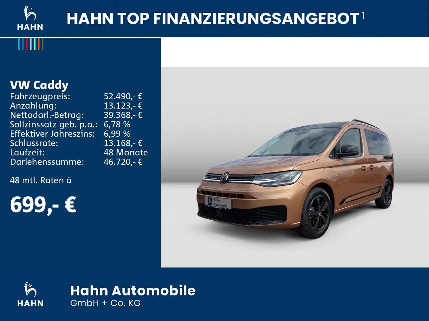 Volkswagen Caddy EDITION 1,5TSI 85kW eHybrid DSG AGR KAMERA Braun - 2