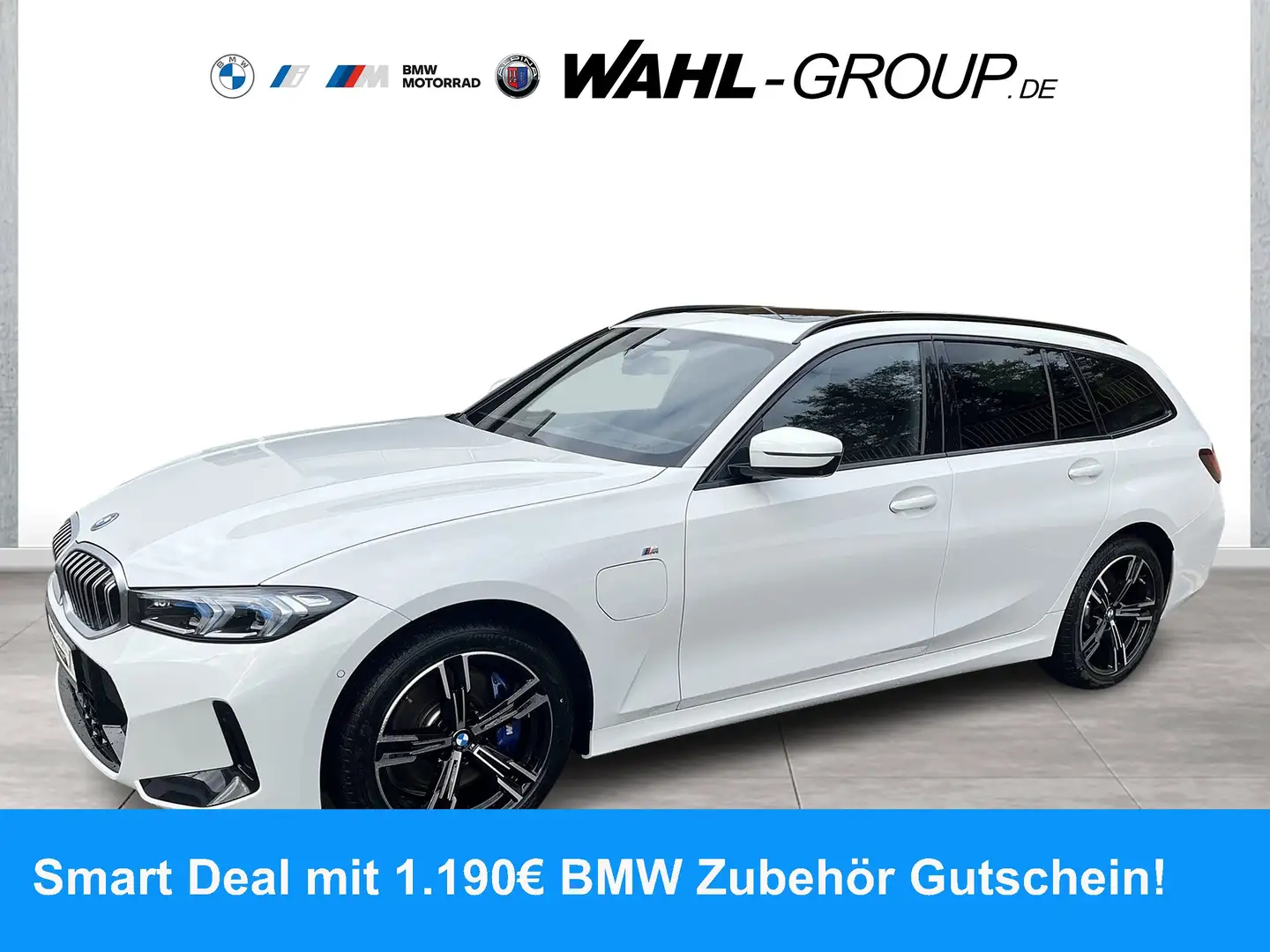 BMW 330 e xDrive TOURING M SPORT LC PROF AHK PANO    ALARM Weiß - 1
