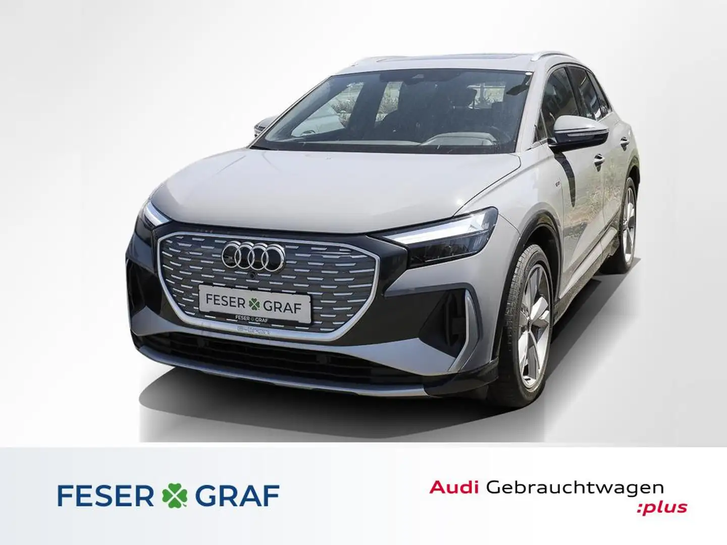 Audi Q4 e-tron 40 e-tron S Line Int Pano,Navi,Leder,Kamera Grau - 1