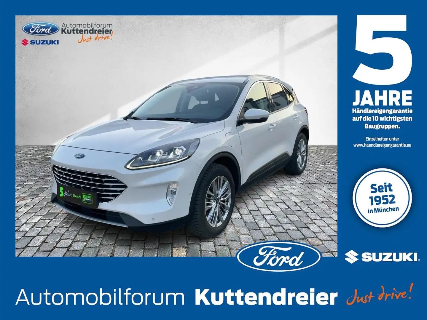 Ford Kuga Titanium X AHK schw. Voll-LED Navi Kamera Blanc - 1