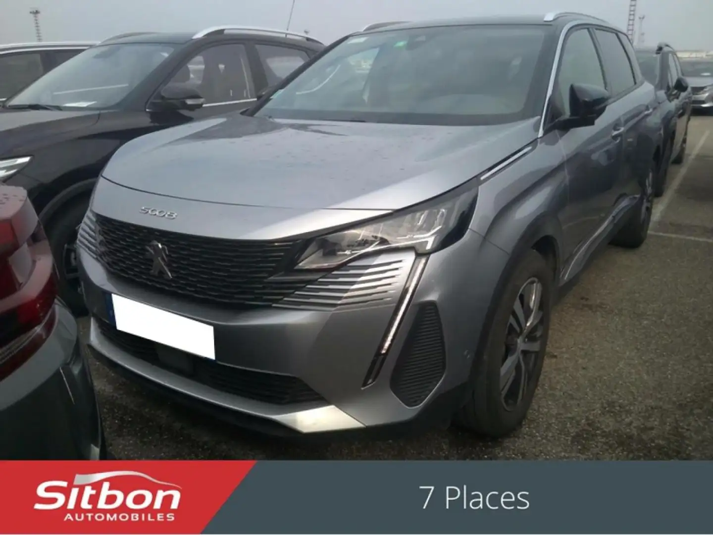 Peugeot 5008 1.2i Hybrid 136 e-DCS6 Allure Pack 7 PLACES GPS CA Grijs - 1