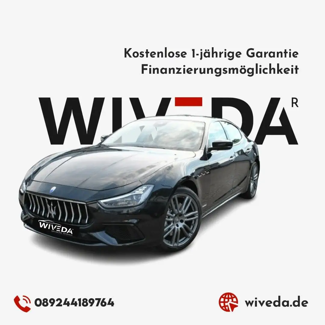 Maserati Ghibli Aut. LED~KAMERA~LEDER~EL.GSD~NAVI~ Schwarz - 1