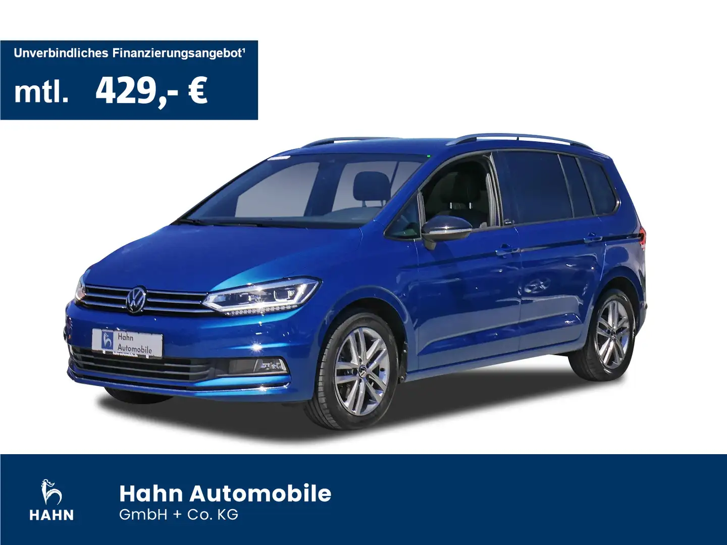 Volkswagen Touran 1.5TSI Active AHK Pano ACC Cam LED App-Co Blau - 1