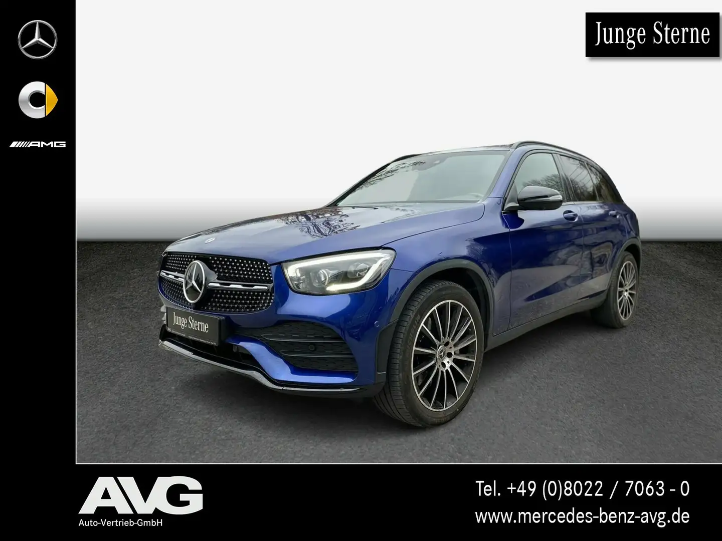 Mercedes-Benz GLC 400 GLC 400 d 4M AIR/HUD/360°/BUR®/AMG/NIGHT/20/AHK Bleu - 1