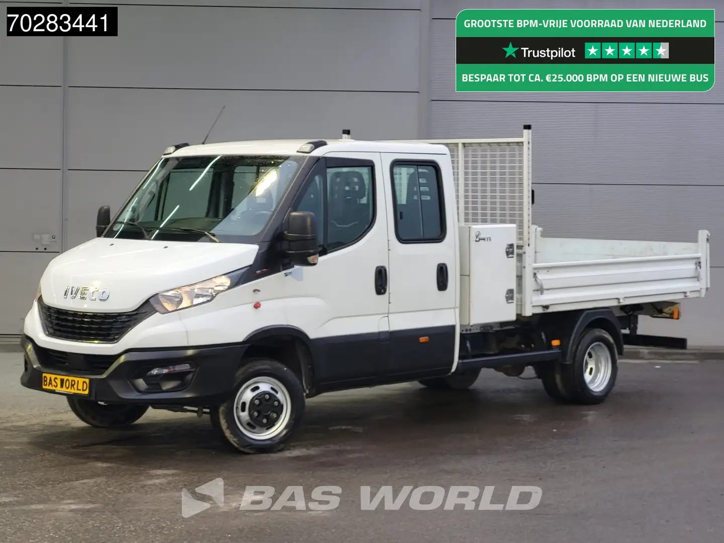 Iveco Daily 35C16 3.0L Open Laadbak Dubbel Cabine met Kist 3,5 Blanc - 1