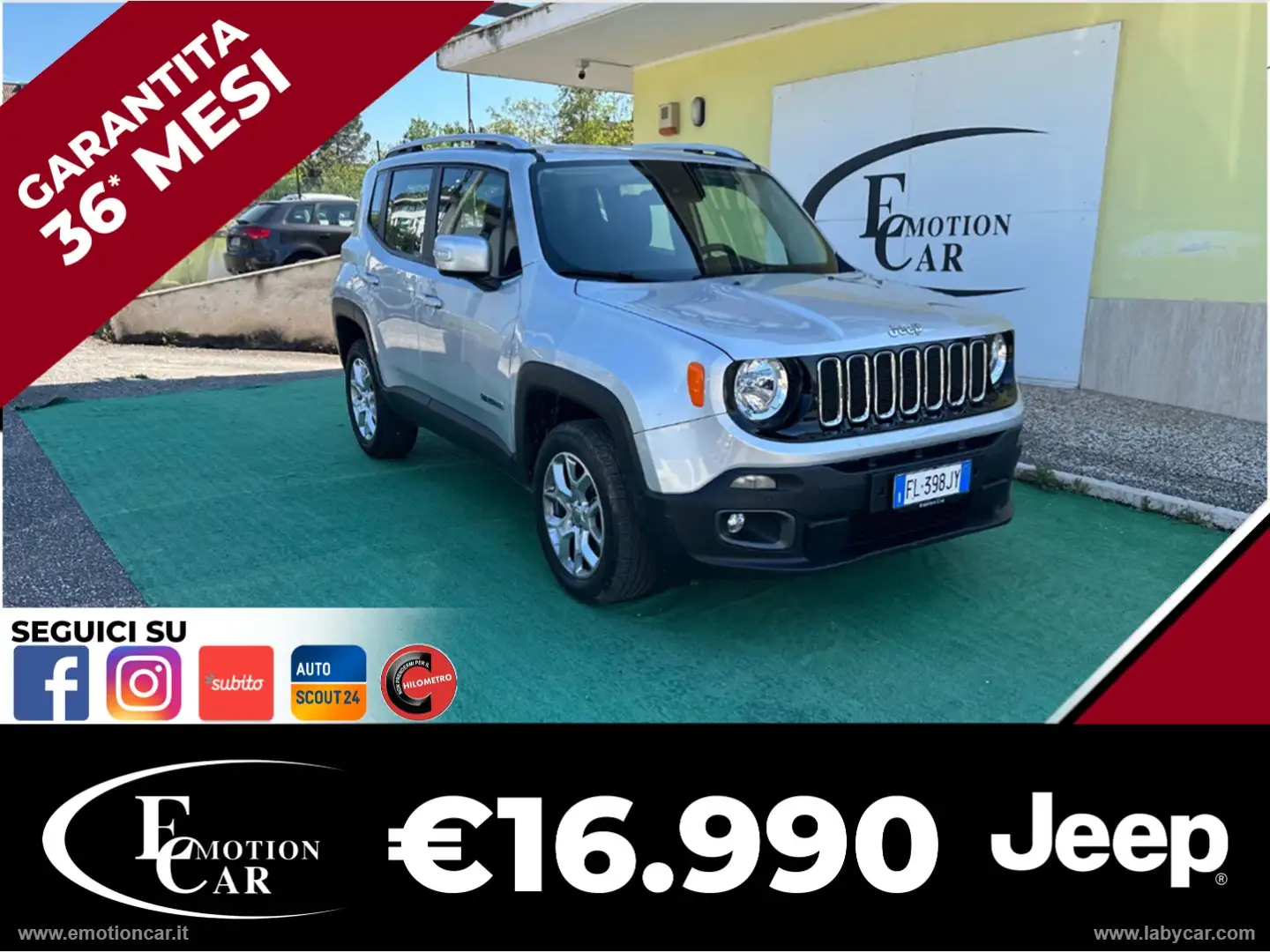 Jeep Renegade 1.4 MultiAir 170 CV 4WD - 2017 Grigio - 1