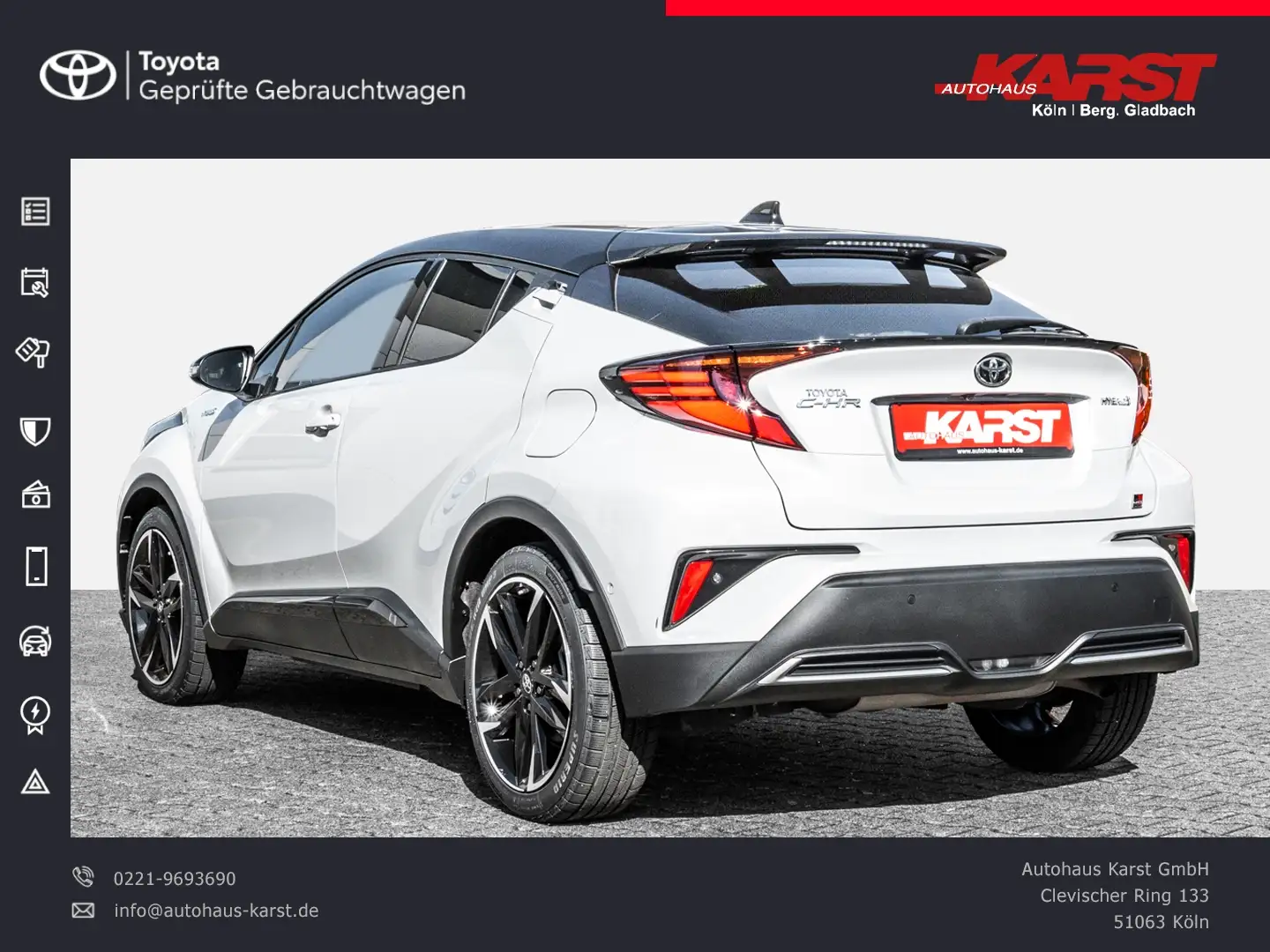 Toyota C-HR - 2.0 l Hybrid 4x2 GR Sport CVT PDC v+h Schwarz - 2