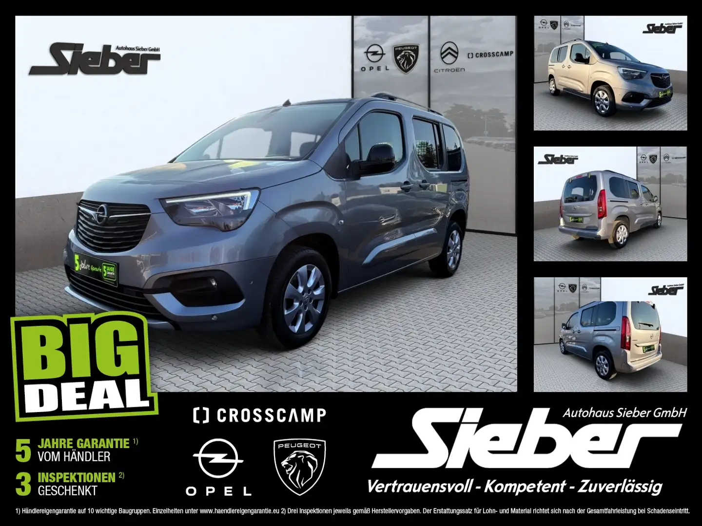 Opel Combo Life E 1.5 D Ultimate Rückfahrkamera PDC Gris - 1