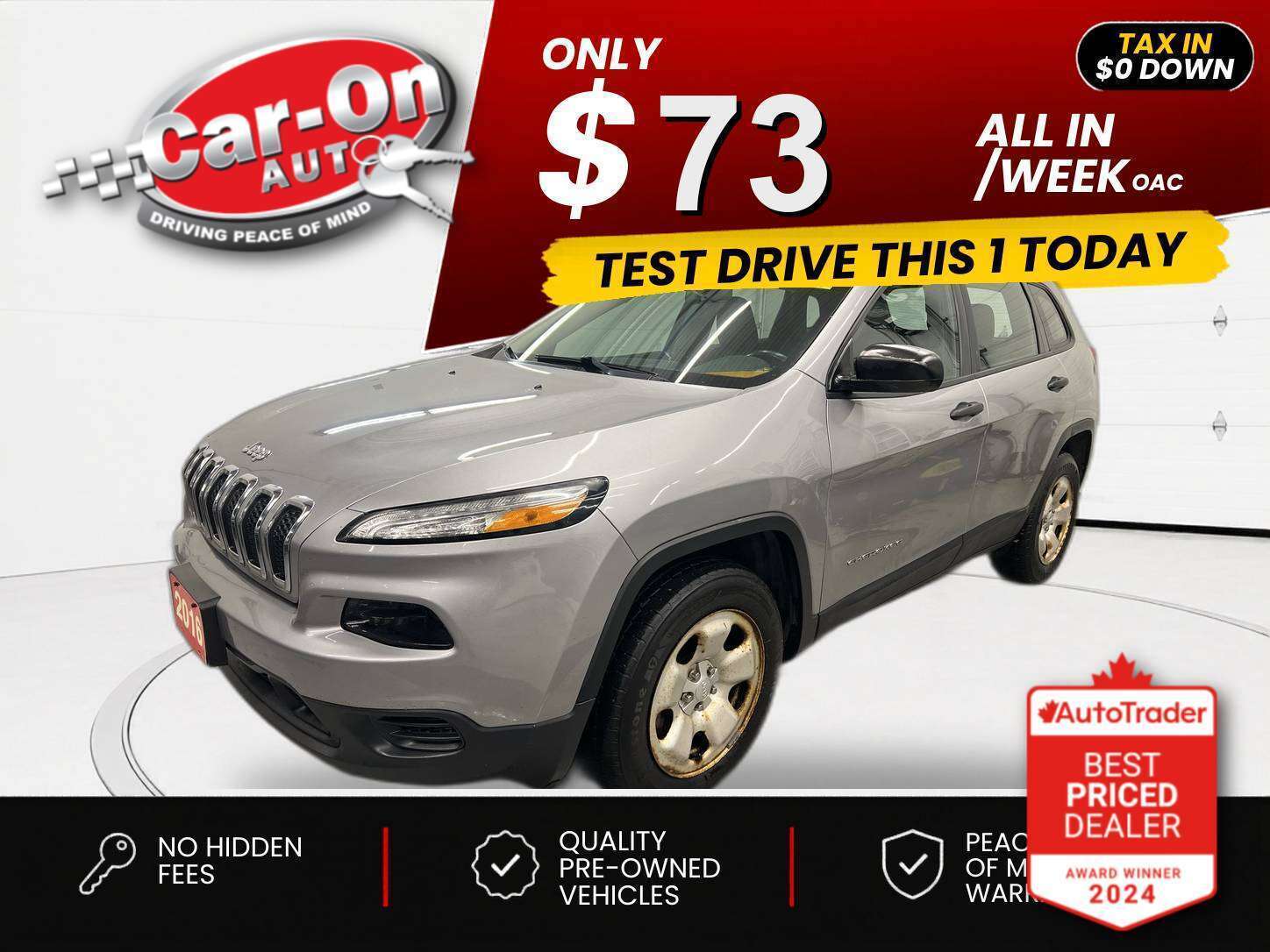 Silver 2016 Jeep Cherokee SUV / Crossover Four-Wheel Drive Automatic