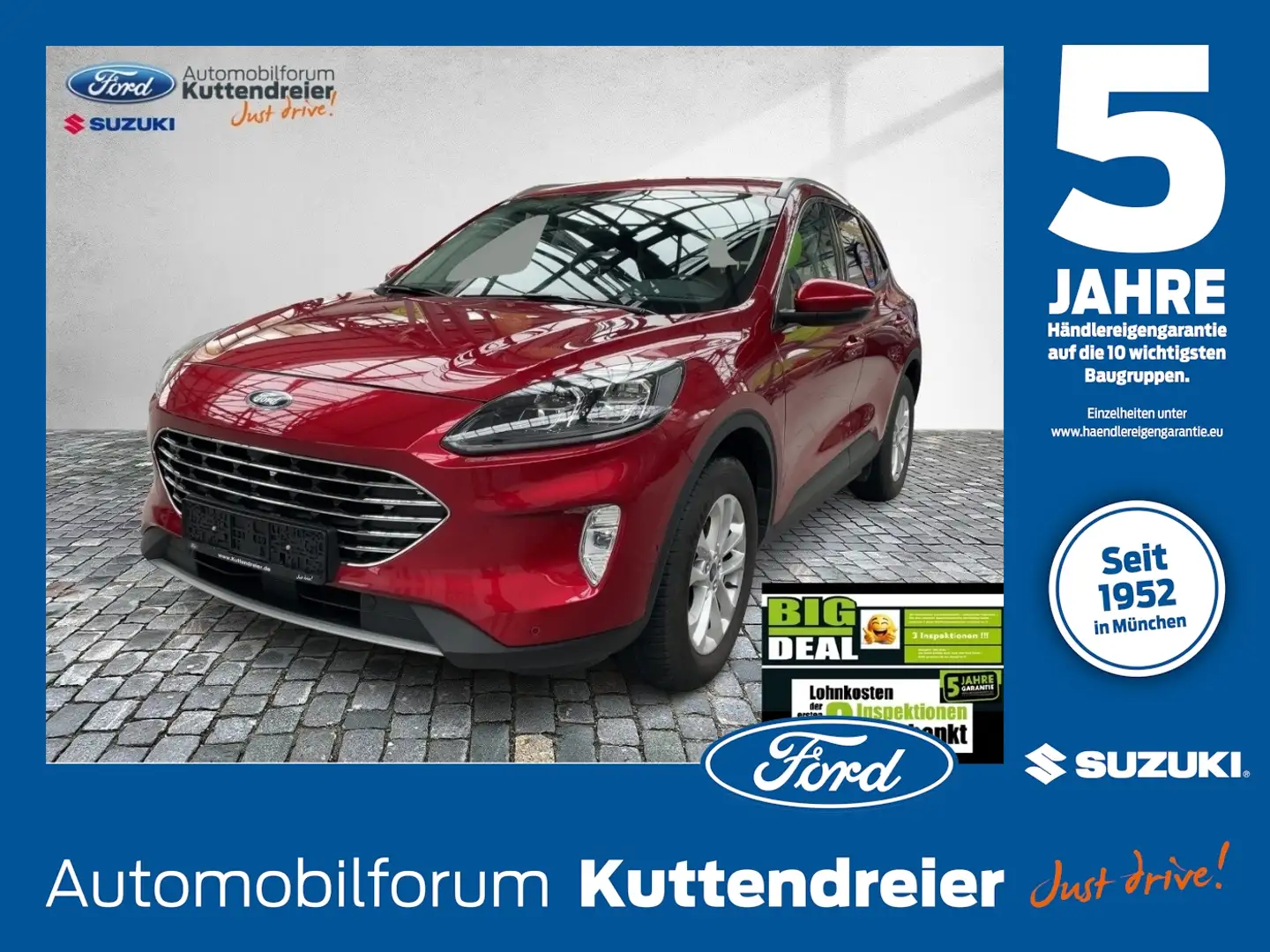 Ford Kuga Titanium X Navi Kamera Leder LED PDC Sitzhei Rot - 1