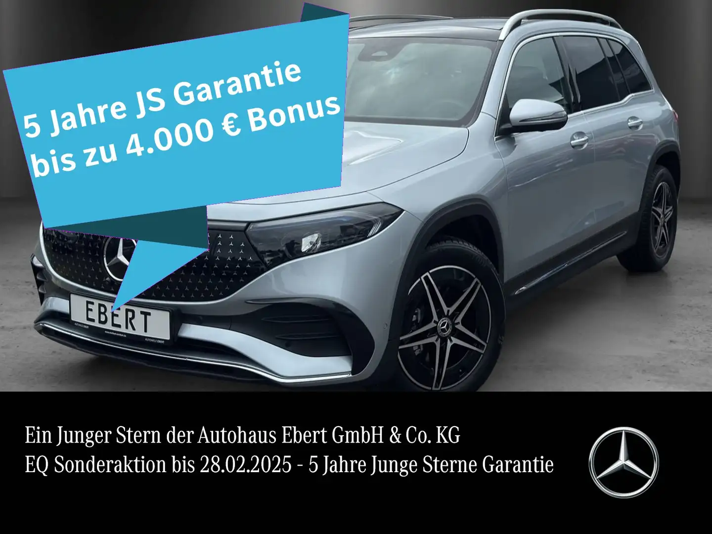 Mercedes-Benz EQB 300 EQB300 4M AMG Adv.Plus Pano Memo Leder KeyGo LED Argent - 1