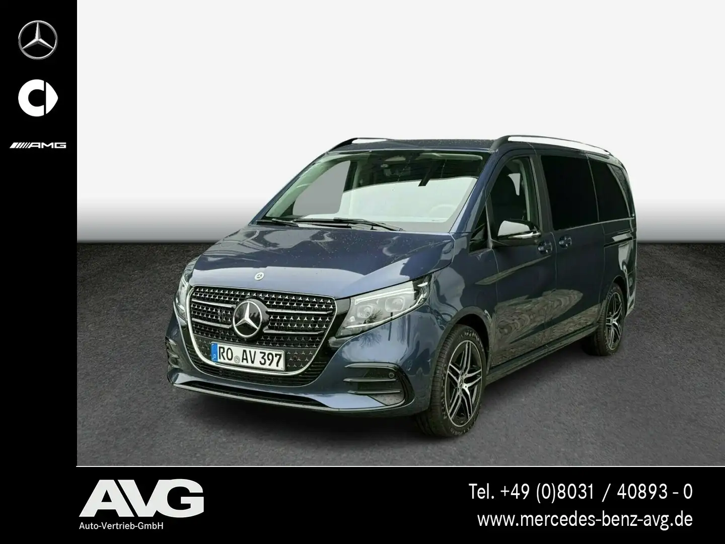 Mercedes-Benz V 300 V 300 d 4M STYLE AMG Line Airmatic 360° SHD AHK Blau - 1