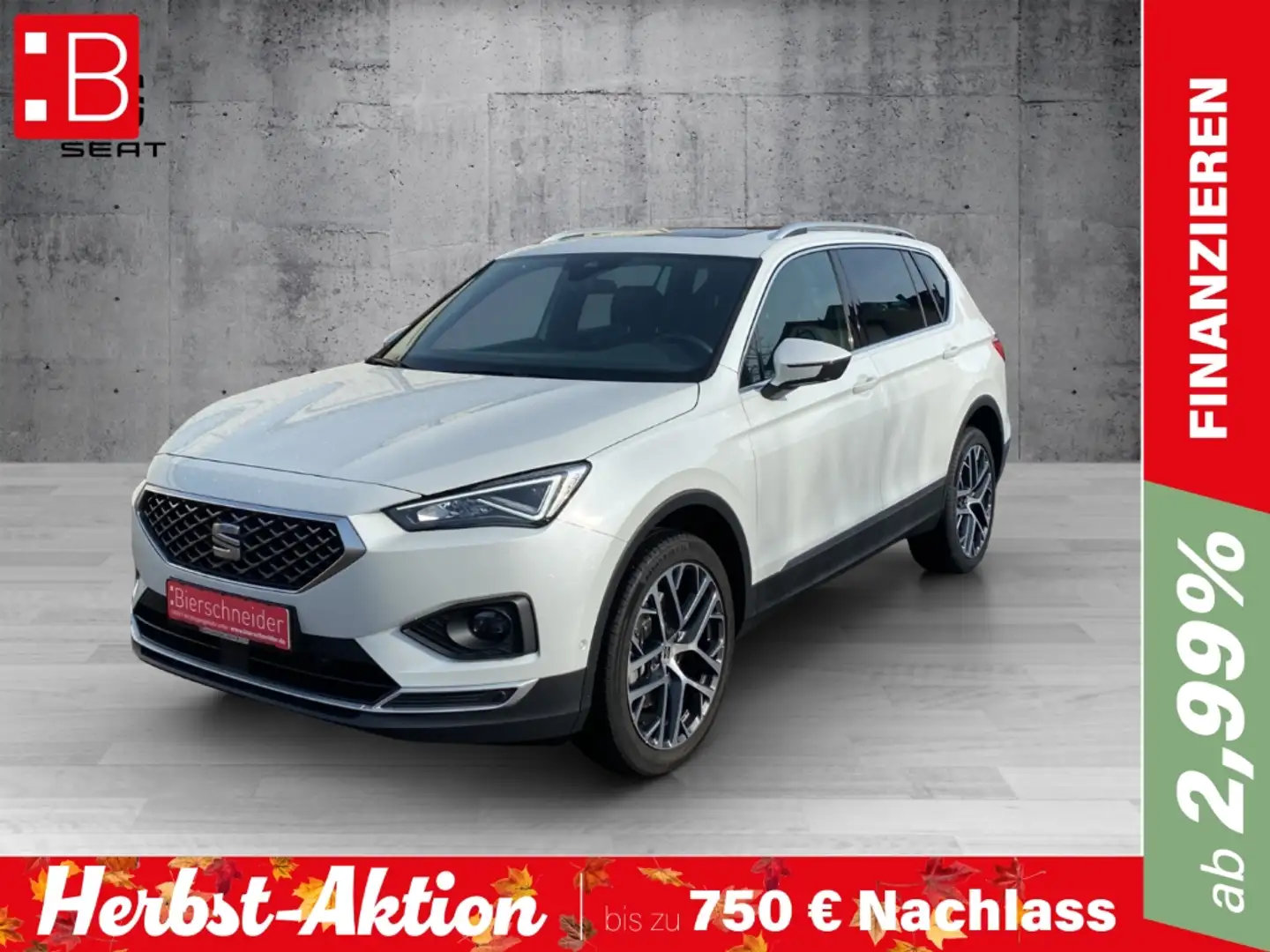 SEAT Tarraco 2.0 TDI 4Drive DSG Xperience 20 AHK Pano eHeck LED Weiß - 1