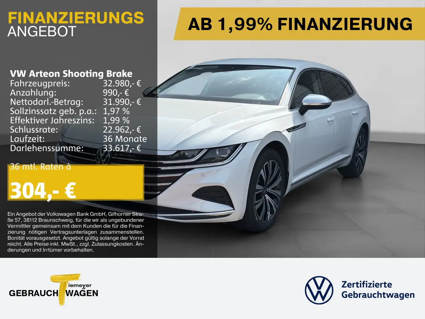 Volkswagen Arteon eHybrid ELEGANCE ST.HEIZ K Weiß - 1