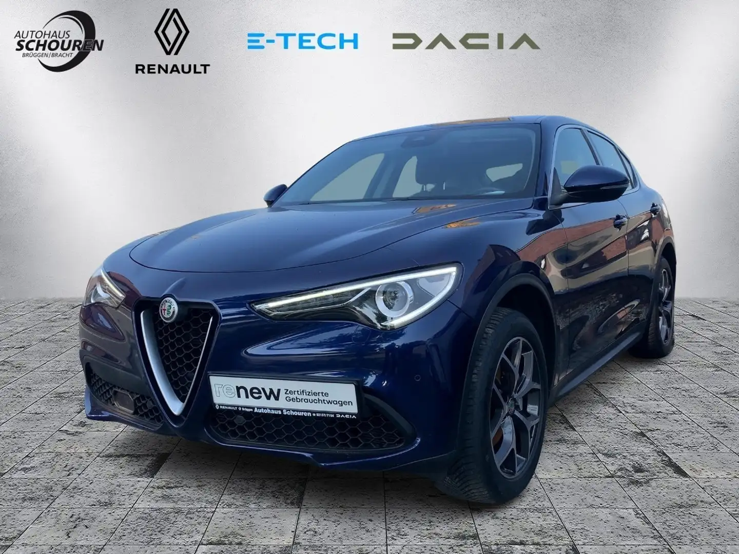 Alfa Romeo Stelvio 2.0 Turbo 16V Lusso Q4 OPF Azul - 1