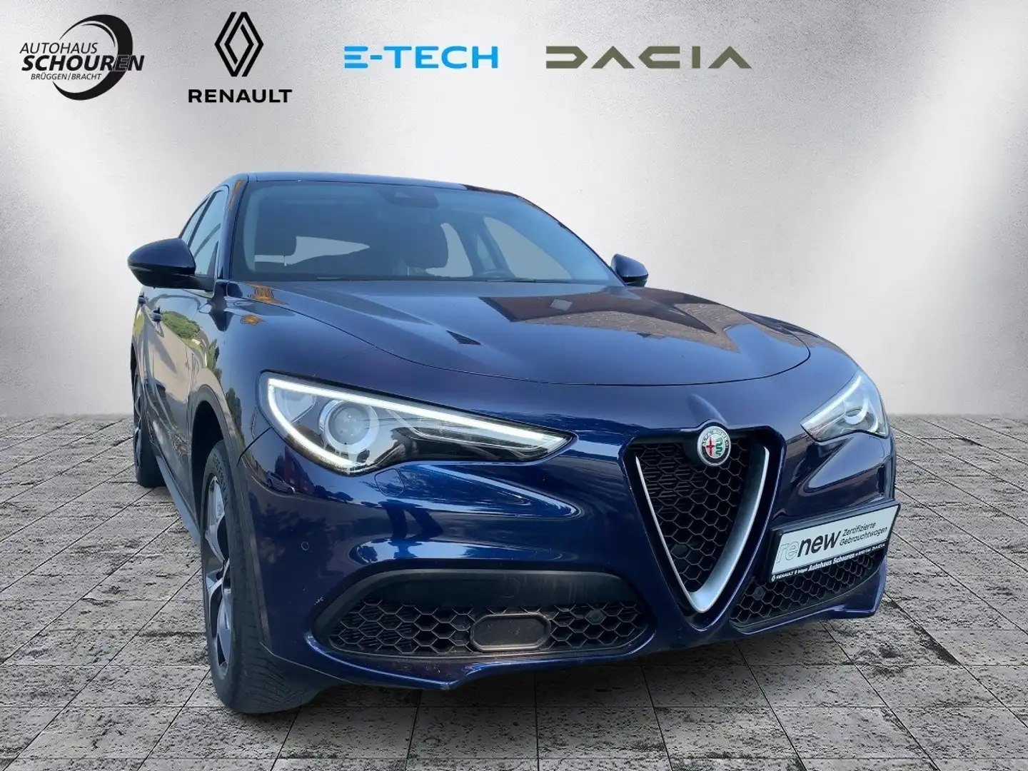 Alfa Romeo Stelvio 2.0 Turbo 16V Lusso Q4 OPF Bleu - 2