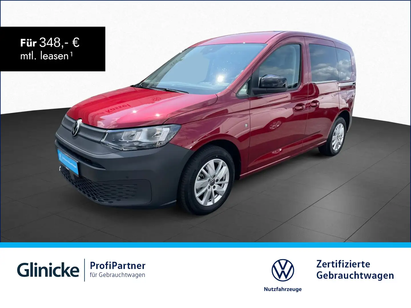 Volkswagen Caddy 2.0 TDI 3J Anschlussgar. Navi Kamera AHK L Rot - 1