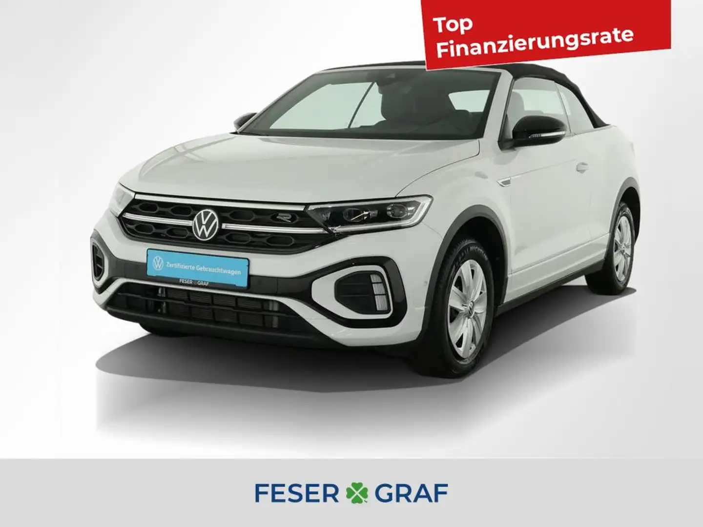 Volkswagen T-Roc Cabriolet 1.5TSI R-Line BlackStyle DSG Navi LED Weiß - 1