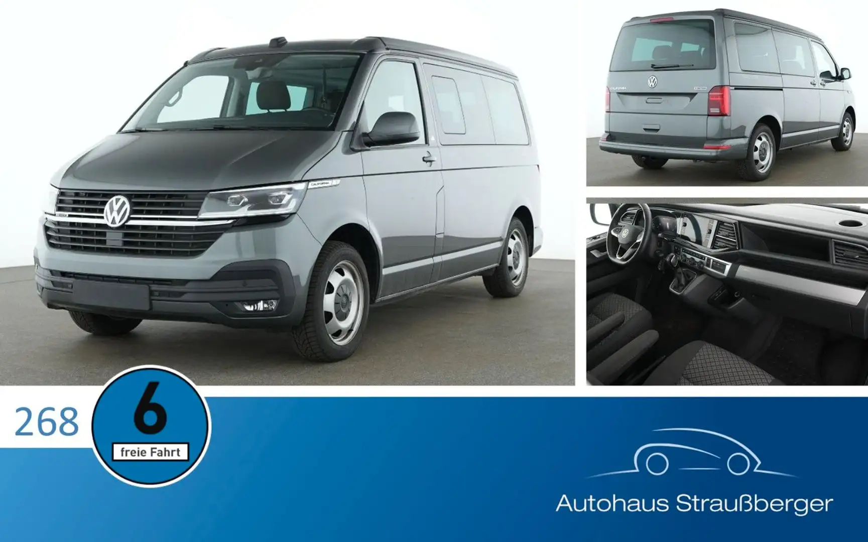 Volkswagen T6 California T6.1 California Beach Tour 4M AHK ACC DCC Sthzg Szary - 1