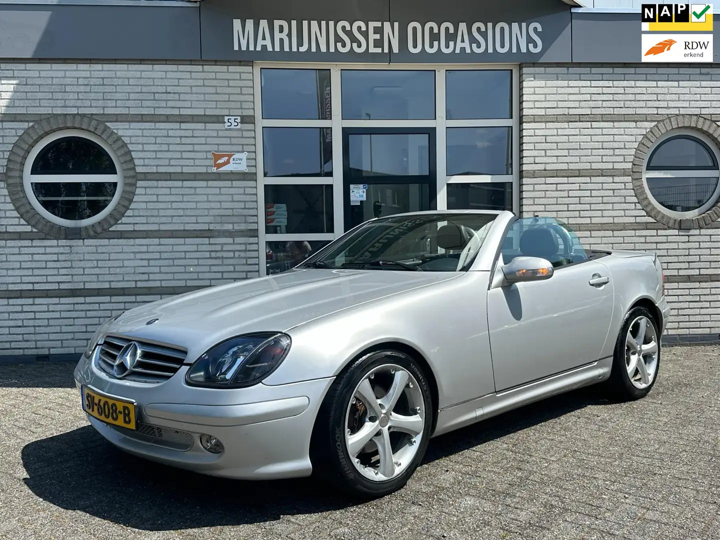 Mercedes-Benz SLK 230 K. |Leder,Cruise,Stoelvw| Grijs - 1