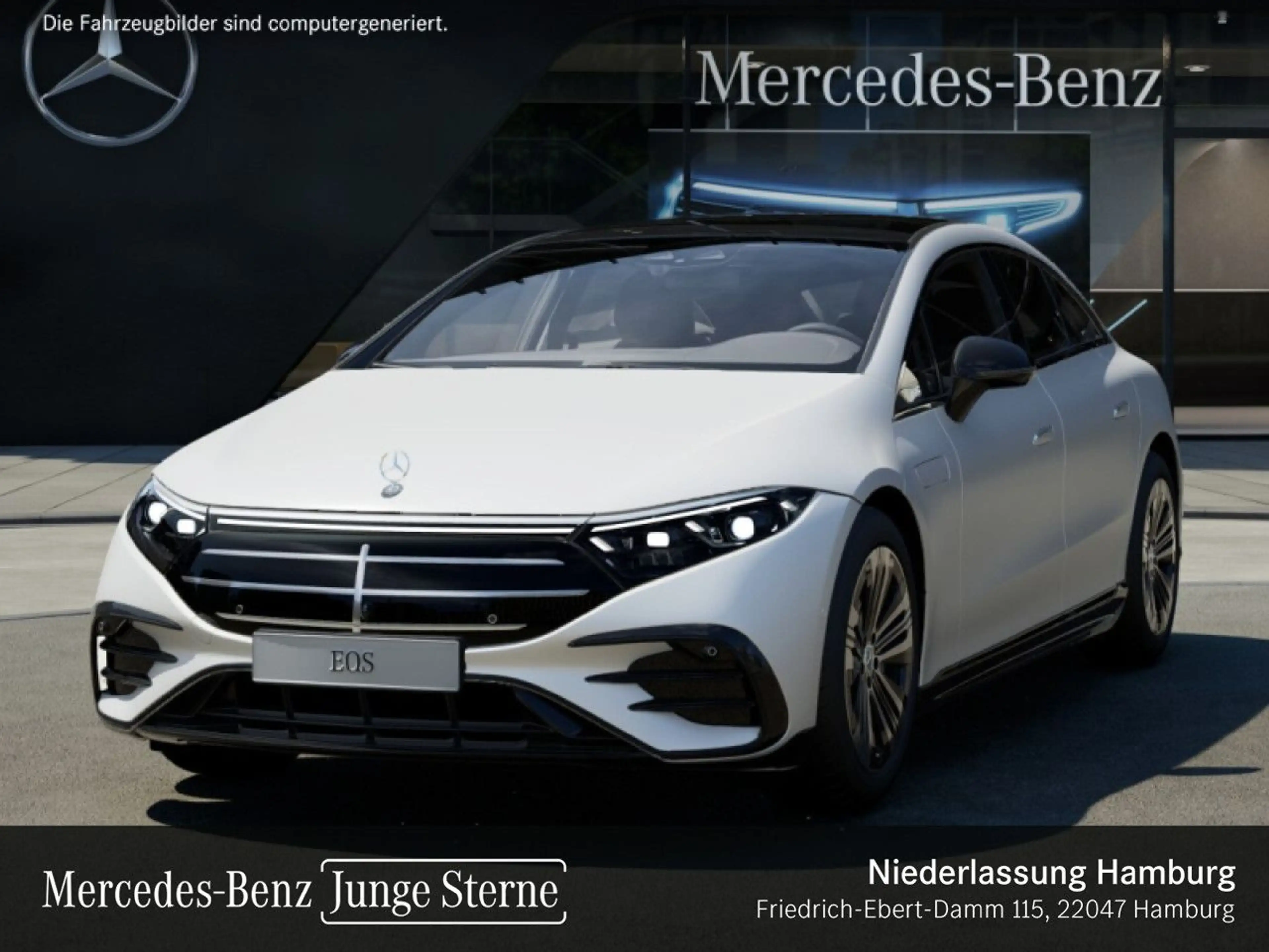 Mercedes-Benz EQS 450 AMG Airmat Pano Burmester Distr. Night PTS — photo 2