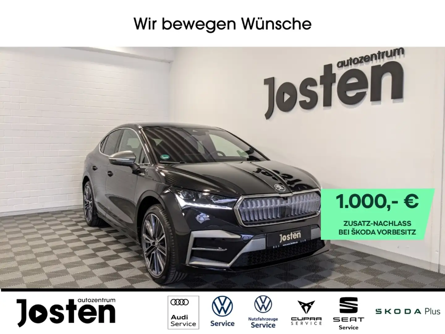 Skoda Enyaq iV Coupe 85x L&K Maxx AHK Leder Pano WäPu Schwarz - 1