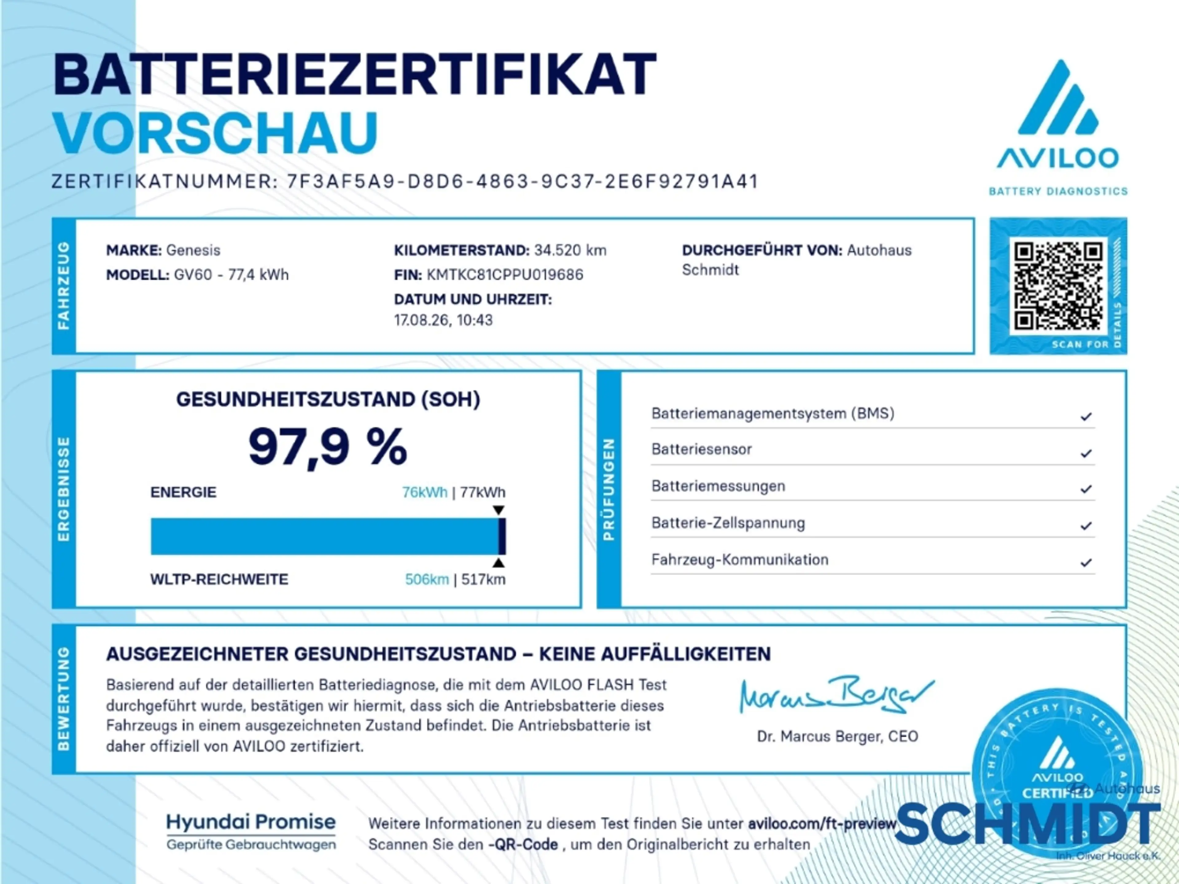 Genesis GV60 Sport Elektro 4WD Pano Memory Sitze Massagesitze K — photo 2