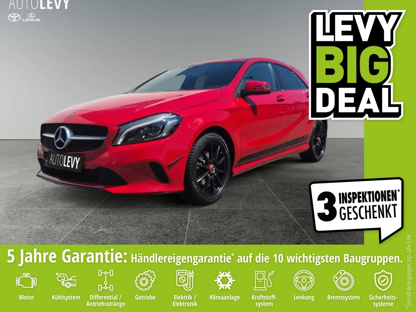 Mercedes-Benz A 160 Urban LM PDC LED Teilled. SHZ S-Sitz crvena - 1